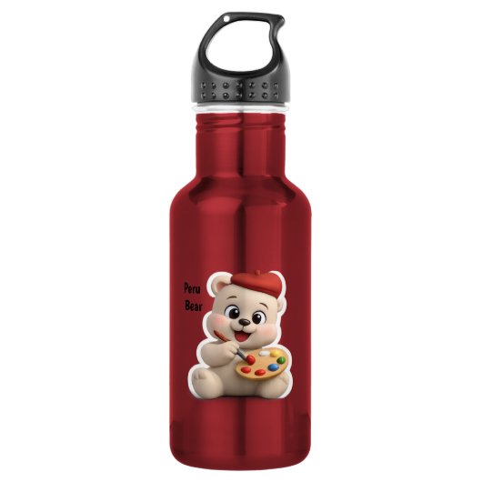 Bouteille D'eau Conception d'ours en peluche adorable et mignonne (Devant)