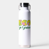 Bouteille D'eau Conception Éco Rétro Verte (Avant)