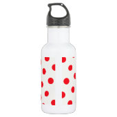 Bouteille D'eau Conception rétro de point Polka rouge (Dos)