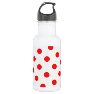 Bouteille D'eau Conception rétro de point Polka rouge