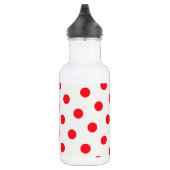 Bouteille D'eau Conception rétro de point Polka rouge (Droite)