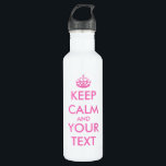 Bouteille D'eau Conception rose | de KeepCalm personnalisable<br><div class="desc">Conception rose | de KeepCalm personnalisable. Mignon pour les sports et le camping.</div>