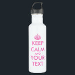 Bouteille D'eau Conception rose | de KeepCalm personnalisable<br><div class="desc">Conception rose | de KeepCalm personnalisable. Mignon pour les sports et le camping.</div>