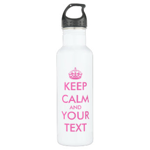 Bouteille D'eau Conception rose   de KeepCalm personnalisable