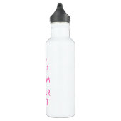 Bouteille D'eau Conception rose | de KeepCalm personnalisable (Droite)