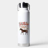 Bouteille D'eau Conception vectorielle florale de cheval 10 pour f (Salle de sport)