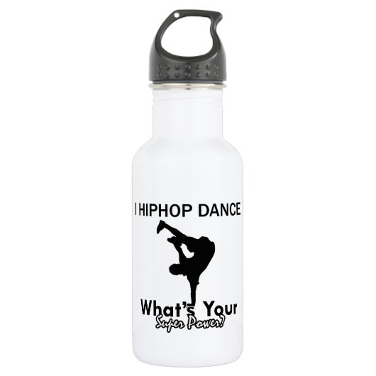 Bouteille D'eau Conceptions de danse de hip hop (Devant)