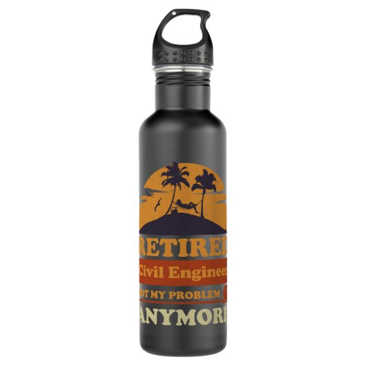 Bouteille D'eau Conduite d'autobus à la retraite Conception d'un c (Devant)