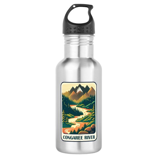 Bouteille D'eau Congaree River Caroline du Sud Couleurs (Devant)