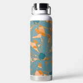 Bouteille D'eau Contemporary Leaf Design in Peach  (Plage)