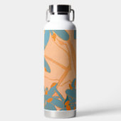 Bouteille D'eau Contemporary Leaf Design in Peach  (Avant)