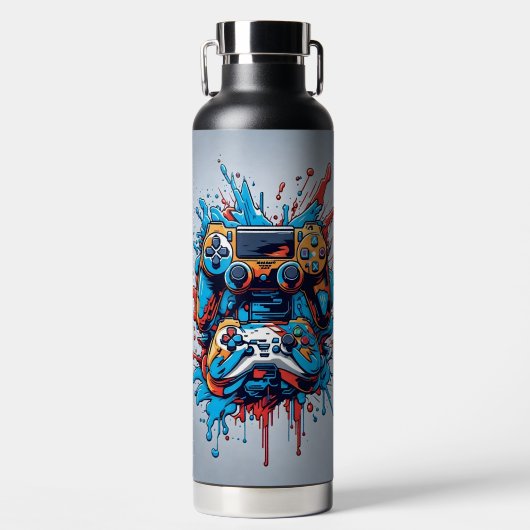 Bouteille D'eau Contrôleurs de jeu avec peinture à la goutte (Avant)