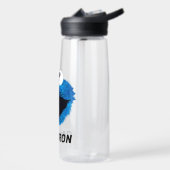 Bouteille D'eau Cookie Monster | Tendance de l'aquarelle | Ajouter (Gauche)