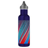 Bouteille D'eau Cool Abstrait Rouge Bleu Bleu Brush (Droite)