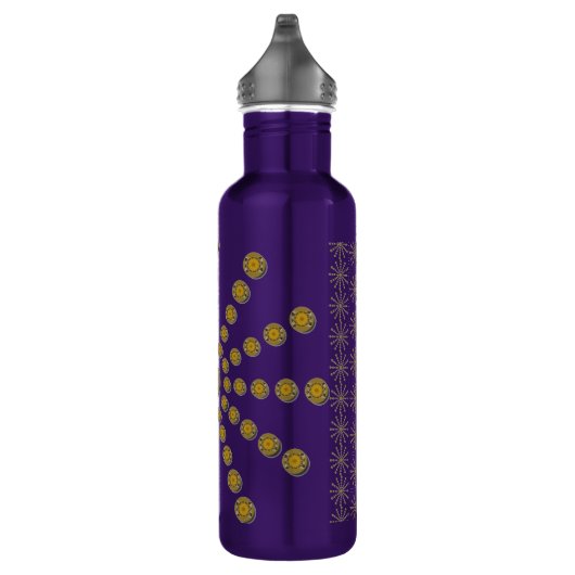Bouteille D'eau Cool africain Sunflower Polka Dot Art Design d'imp (Droite)