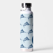 Bouteille D'eau Cool Blue Swordfish Motif Monogramme (Plage)