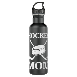 Bouteille D'eau Cool Bold Hockey Maman Logo CadeauxBlanc sur No