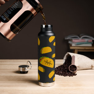 Bouteille D'eau Cool et amusant yummy taco motif Monogramme