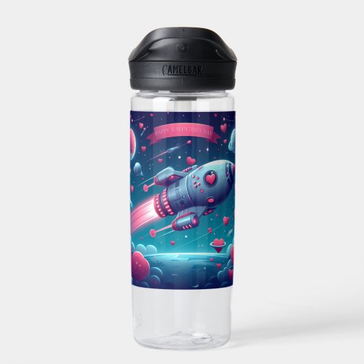 Bouteille D'eau Cool/futuriste la Saint Valentin (Arrière)