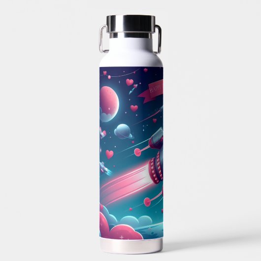 Bouteille D'eau Cool/futuriste la Saint Valentin (Avant)