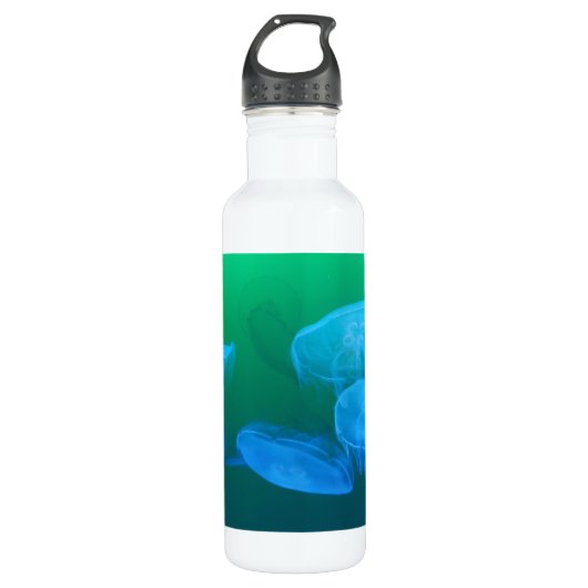 Bouteille D'eau Cool Jellyfish Green Blue Gradient (Devant)