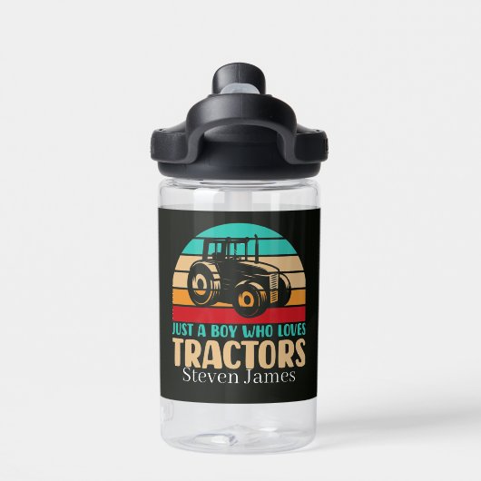Bouteille D'eau Cool juste garçon aime tracteurs ajouter nom (Salle de sport)
