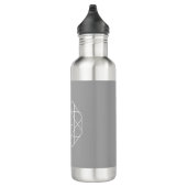 Bouteille D'eau Cool monogram, style vibe | Grey & White (Droite)