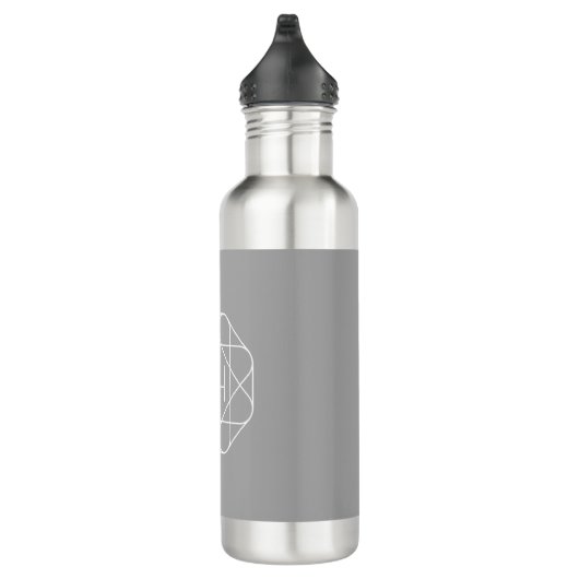 Bouteille D'eau Cool monogram, style vibe | Grey & White (Droite)