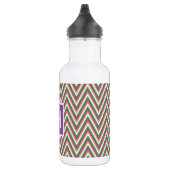 Bouteille D'eau Cool Motif Retro Chevron Monogram (Droite)