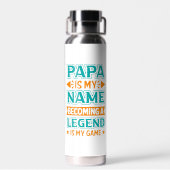 Bouteille D'eau Cool Papa Dad art des mots (Arrière)
