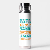 Bouteille D'eau Cool Papa Dad word art  (Avant)