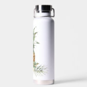 Bouteille D'eau Cool Rafraîchissant ananas tropicale avec nom (Arrière)