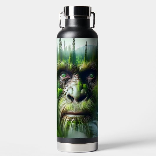 Bouteille D'eau Cool Sasquatch dans les bois (Avant)