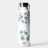 Bouteille D'eau Cool Vert Élégante Calligraphie Nom personnalisé (Avant)