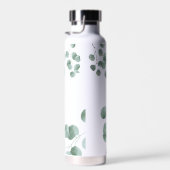 Bouteille D'eau Cool Vert Élégante Calligraphie Nom personnalisé (Plage)