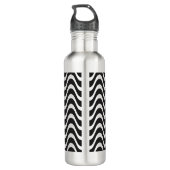 Bouteille D'eau Copacabana Vagues Art Abstrait (Dos)