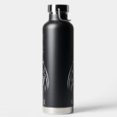 Bouteille D'eau Coq tribal noir et blanc (Droite)