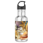 Bouteille D'eau Coques de mer sur la plage (Devant)