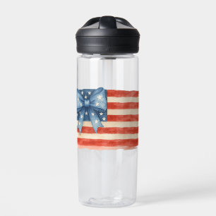 Bouteille D'eau Coquette Bow American Flag 4 juillet