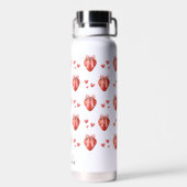 Bouteille D'eau Coquette Motif Monogramme de la mignonne fraise (Arrière)