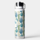 Bouteille D'eau Coral Seaweeds texte personnalisé (Arrière)