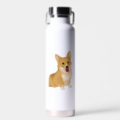 Bouteille D'eau Corgi doux et souriant (Avant)