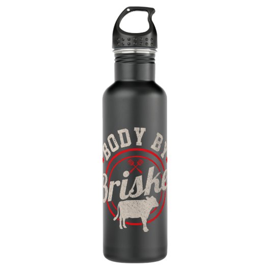 Bouteille D'eau Corps Homme Par Brisket Funky Steak Lover Grilling (Devant)