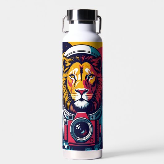 Bouteille D'eau Cosmic Lion Astronaut Mug | Bold Space Art Coffee (Avant)