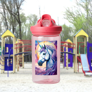 Bouteille d'eau cosmique violet Unicorne
