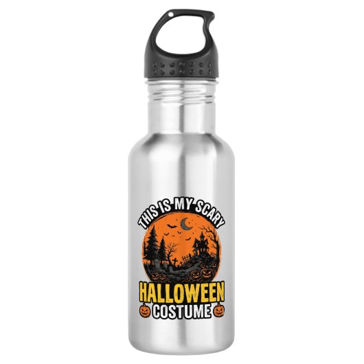 Bouteille D'eau Costume Halloween Épouvantable Vintage (Devant)