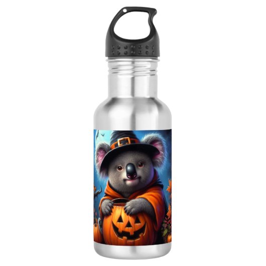 Bouteille D'eau Costume Koala Halloween (Devant)