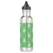 Bouteille D'eau Cosy sapin de Noël affreux pull à damiers motif (Gauche)