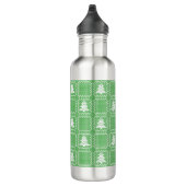 Bouteille D'eau Cosy sapin de Noël affreux pull à damiers motif (Droite)