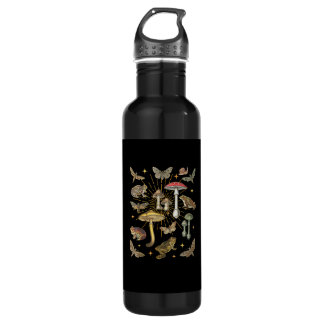 Bouteille D'eau Cottagecore Aesthetic Mushroom Frog Butterfly Gobl